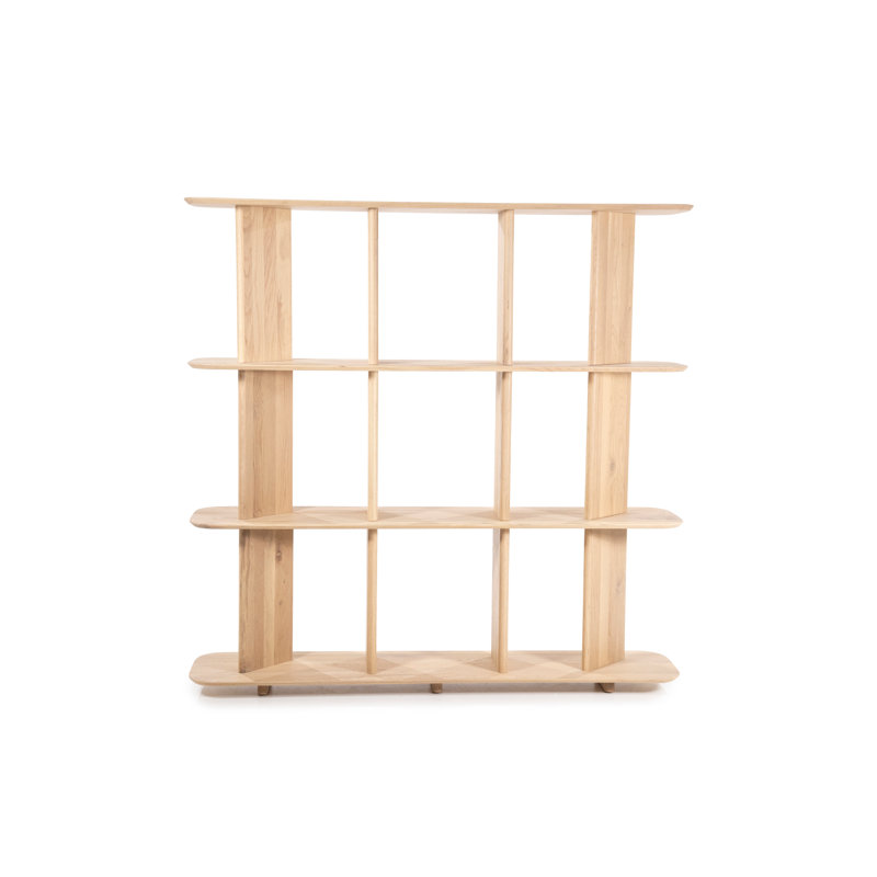 Wall Shelf Solid Wood Bookcase, Natural