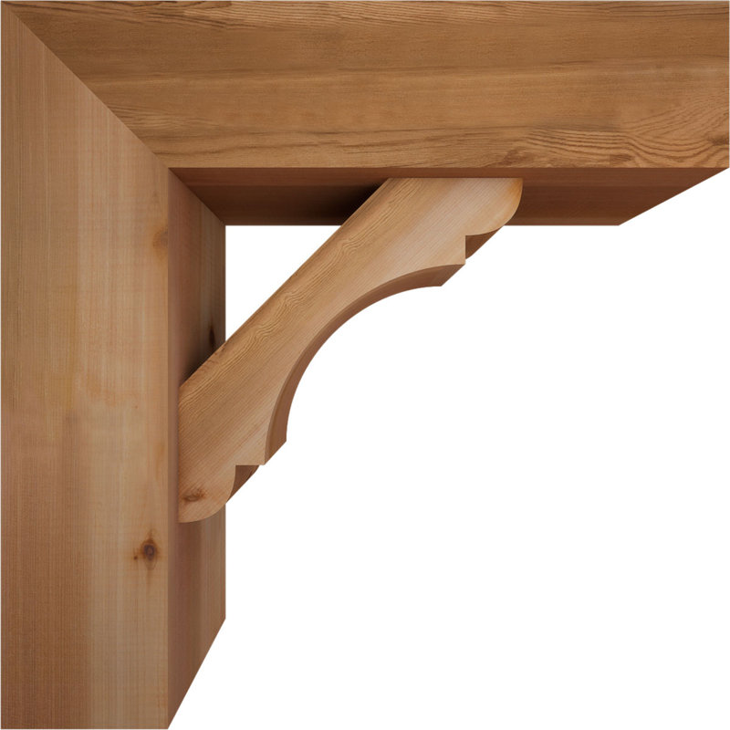 Olympic Block Offset Brace Bracket, 24 x 24, 7 1/2"W Western Red Cedar (Smooth)