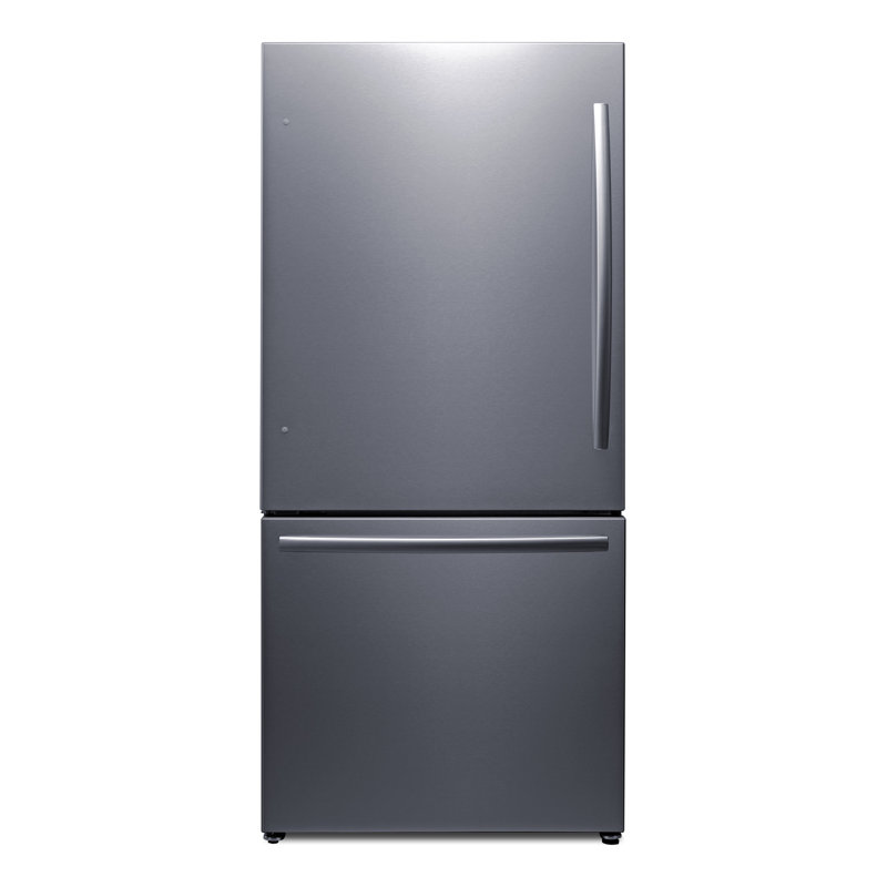 Summit Appliance 31" Wide Bottom Freezer Refrigerator with Icemaker, Left Handed