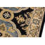 Tapis de couloir beige / noir / bleu en laine noué à la main 2 pi 7 po x 10 pi Grigori