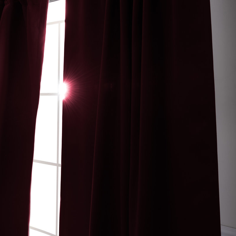 Schaeffer Blackout Sliding Panel Pair, Burgundy, 52" W x 72" L