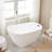 55.3" X 28.3" Freestanding Soaking Bathtub-86772435