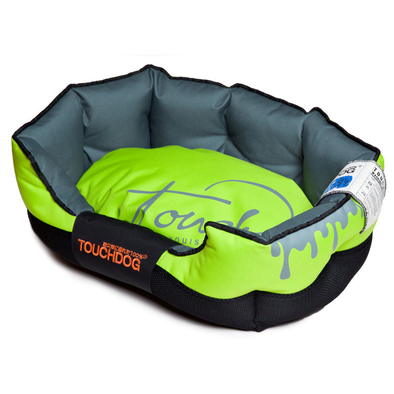 Lit pour chien Touchdog Performance-Max Sporty Comfort, Moyen (l 25,6 po x P 15,7 po x H 10,2 po), Vert