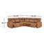 Canapé modulaire inclinable électrique en cuir véritable de 5 pièces Jarobi-122680618