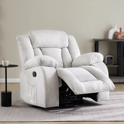 Kokal 37.23'' Wide Technology Fabric Rocking Swivel Manual Standard Recliner Chair