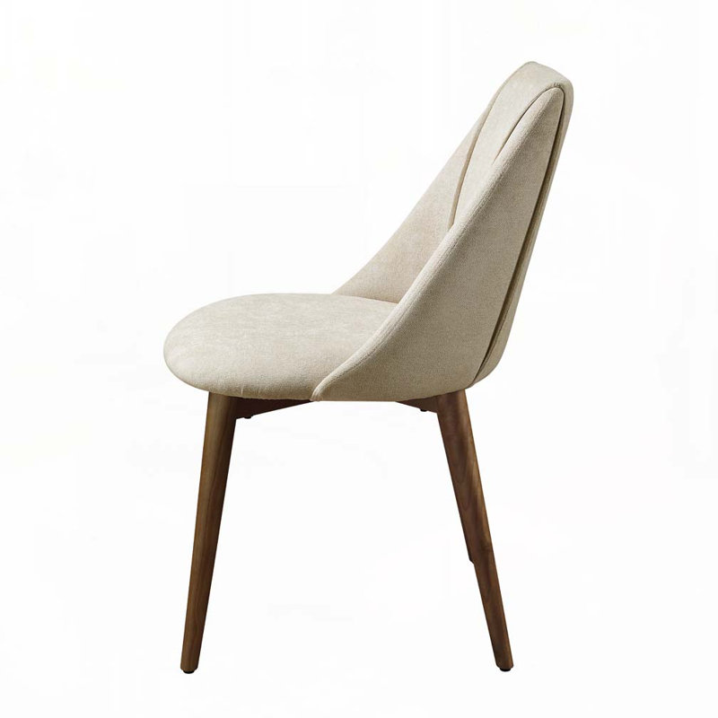 Ensemble de chaises de salle à manger rembourrées en tissu avec dossier rembourré