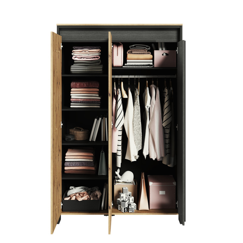 Lieza 2 Door Manufactured Wood Wardrobe