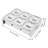 Stainless Steel Condiment Containers, 6 Compartment Trays For Prepping Ingredients And Toppings(19.88*13.98*4.92In)