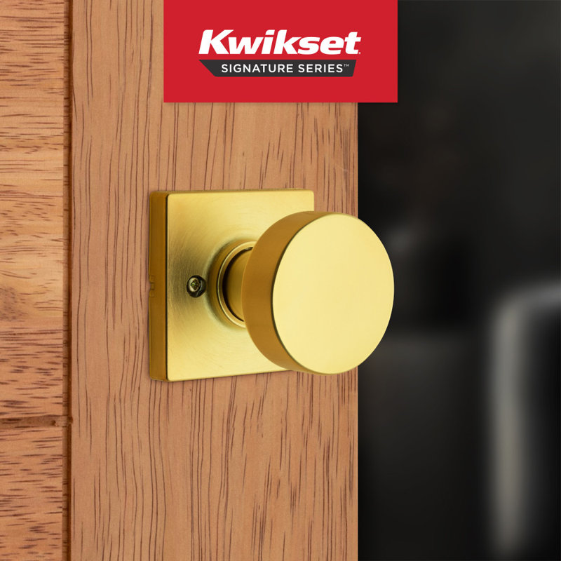 Pismo Single Dummy Circle Knob, Satin Brass