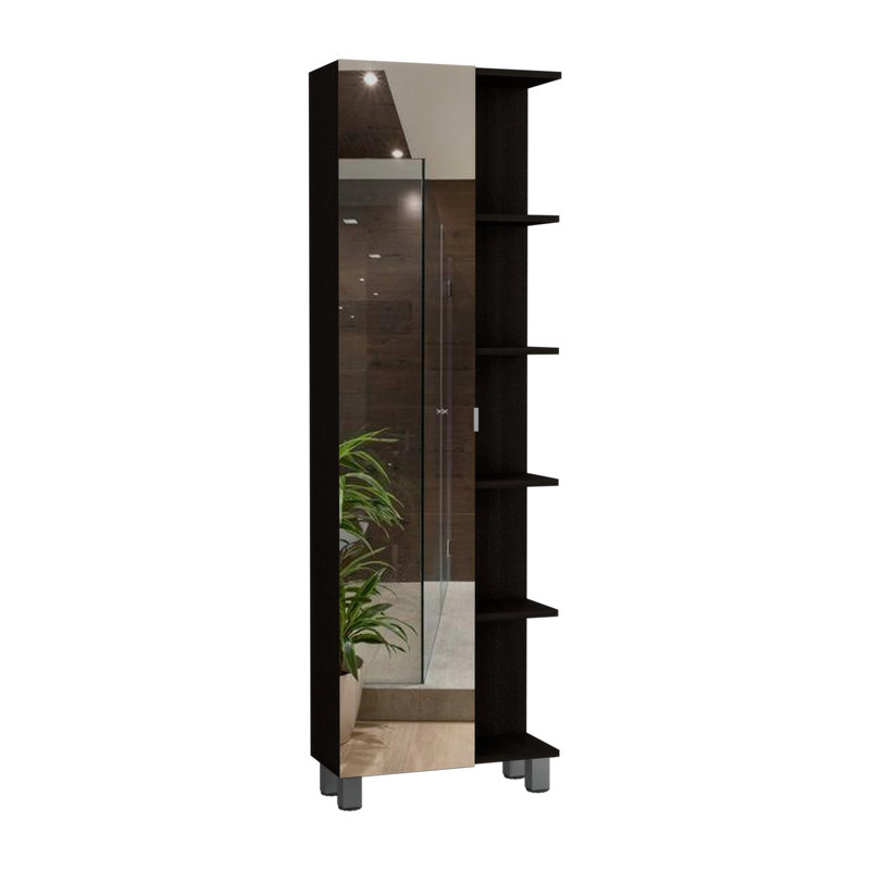 Armoire à miroir, quatre tablettes intérieures