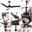 Ventilateur de plafond à 52 pales 52 po avec télécommande et ensemble d'éclairage inclus Clorice-545151791