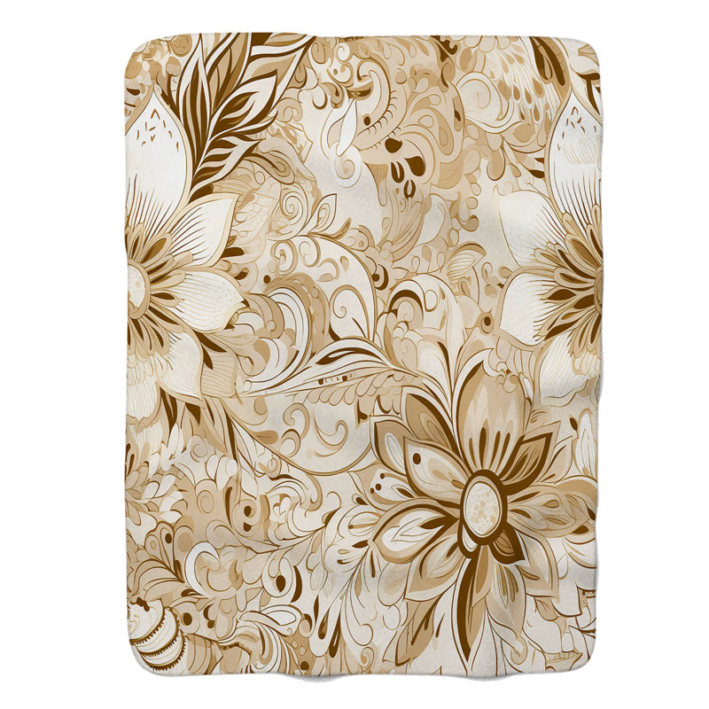 Beige Harmony - couverture Sherpa de qualité supérieure 1 pièce, Lit simple