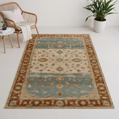 Tapis intérieur et extérieur brun Overdyed