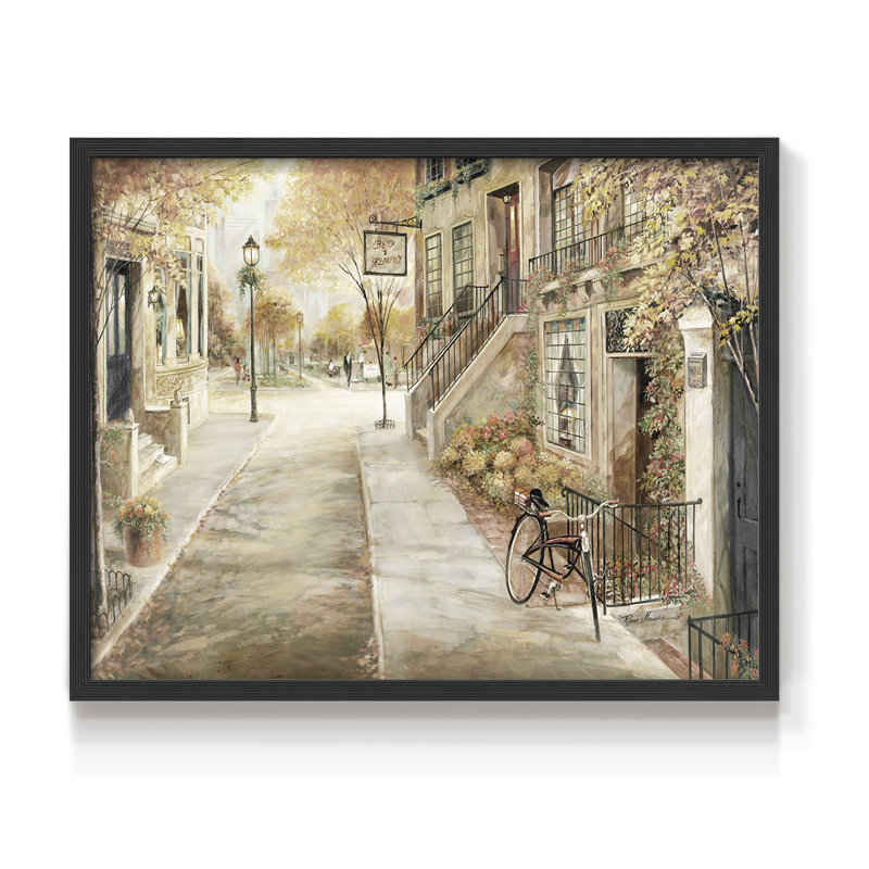 City Bed and Breakfast -Framed Print - Restickable, Black, 16" H x 20" W