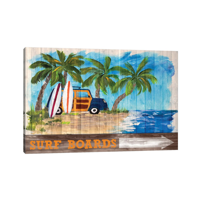 Surf Boards by Julie Derice - Wrapped Canvas Gallery-Wrapped Canvas Giclée, 66.04 cm H x 45.72 cm W