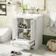 Armoire de salle de bain 24 po avec lavabo en céramique, lignes élégantes, construction, lavabo de tiroir fonctionnel, style moderne, céramique, espace réglable