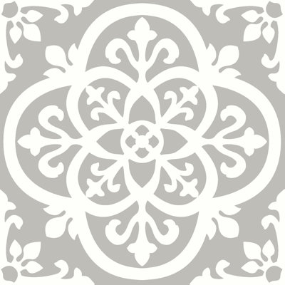 Medina 30.48 x 30.48 cm Vinyl Tile in Light Grey/White 10 Per Pack