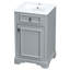 Meuble-lavabo de 20 pouces avec lavabo en céramique, porte à fermeture en douceur et tablette réglable pour une utilisation pratique et flexible-1605314206