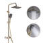 Système de douche en laiton exposé avec pomme de douche à effet pluie 11,81 x 7,48 po, robinet de douche à main et de baignoire à 3 modes, ensemble de robinet de salle de bain à 3 fonctions avec valve brute-79558310