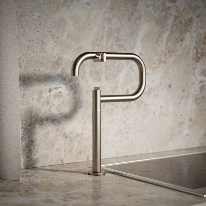 Components Deck-Mount Pot Filler, Vibrant Stainless