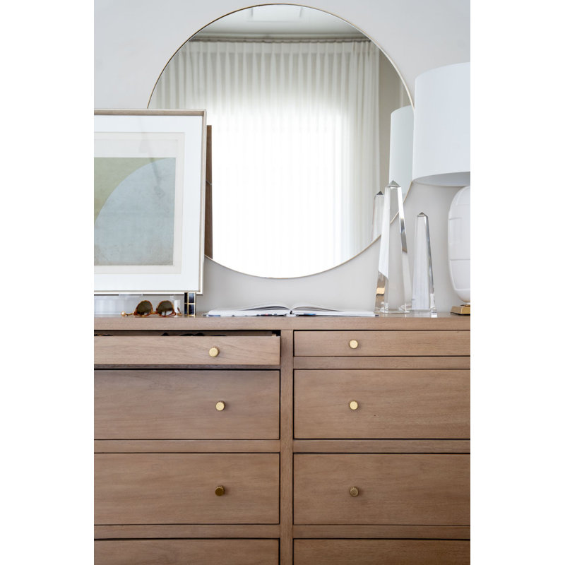 Oxford Round Brass Mirror