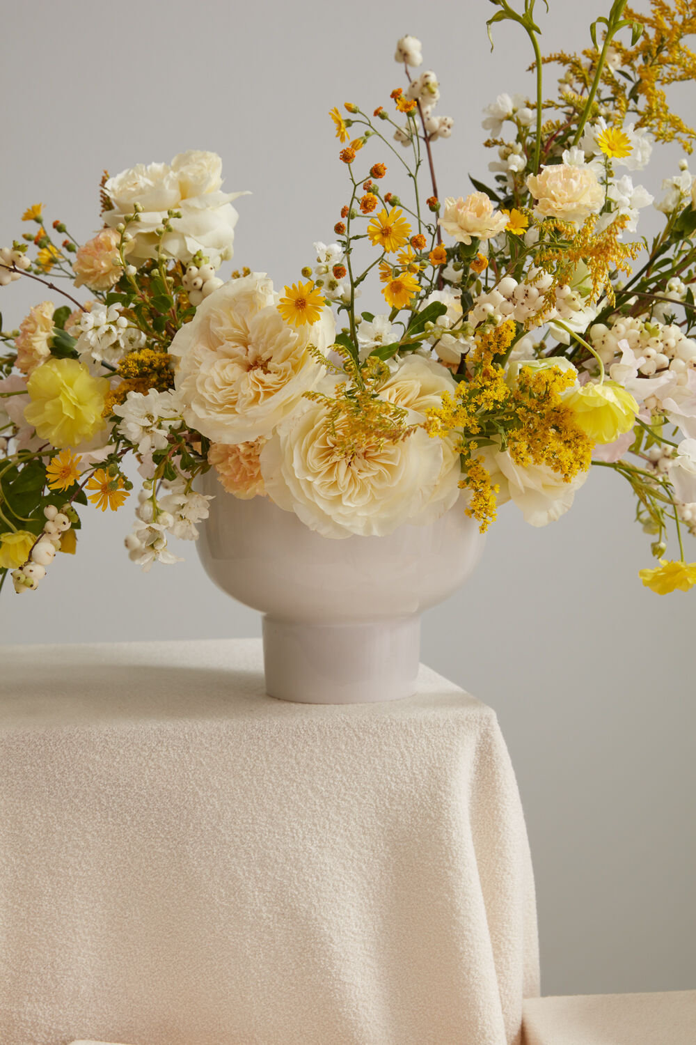 Abie Ceramic Table Vase, 6.5" H x 8" W x 8" D