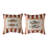 Manual Woodworkers & Weavers Gone Fishing Brown Climaweave Square Decorative Pillow, 18" x 18"