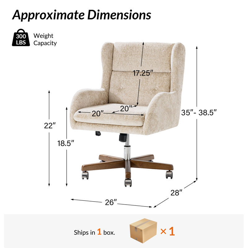  Chaise de bureau Caden Miriam, Gris