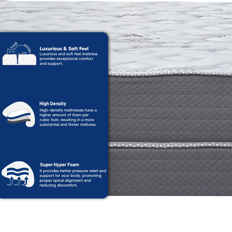 13-Inch Firm Heavier Pocket Coil Spring Hybrid Mattress, Motion Isolation with Durable Support, Twin