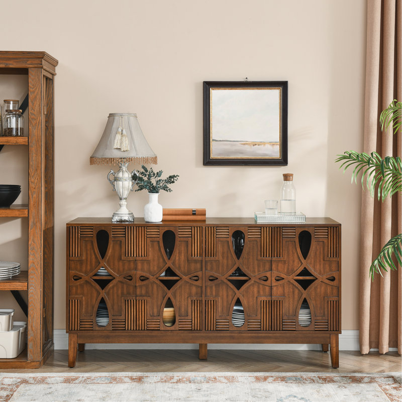 Buffet 60,5 po Mid Century, Noyer