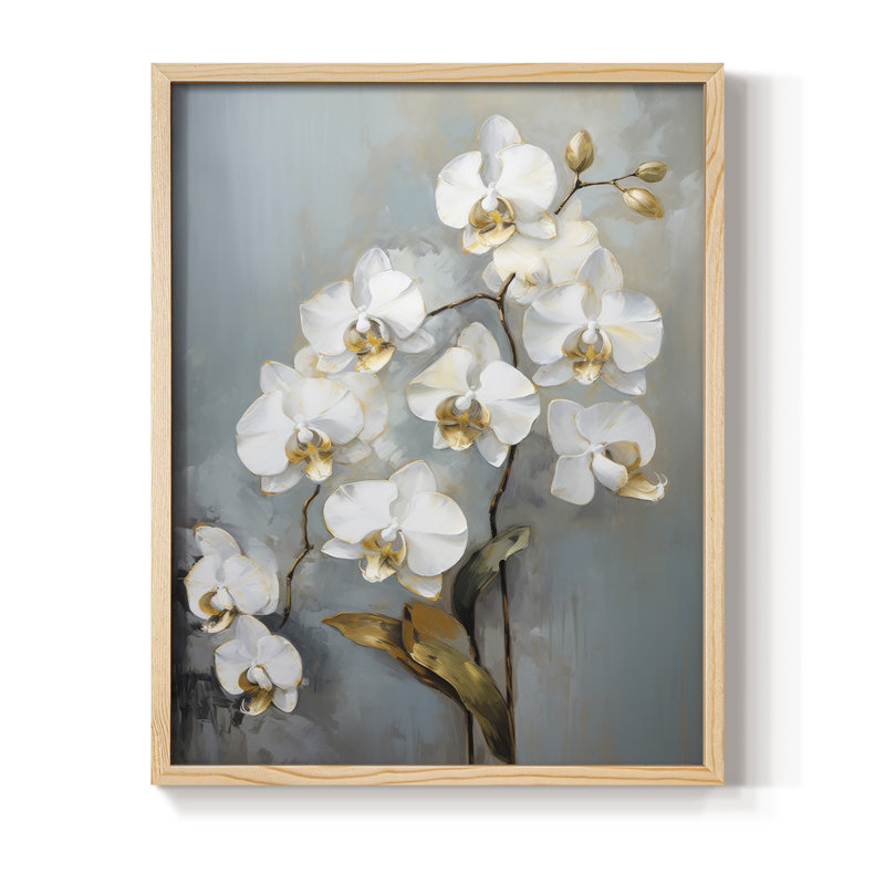Impression encadrée FLORAL Series CXC - bois massif, H 21 po x l 17 po