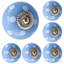 6Pcs Ceramic Furniture Knobs Pull Handles