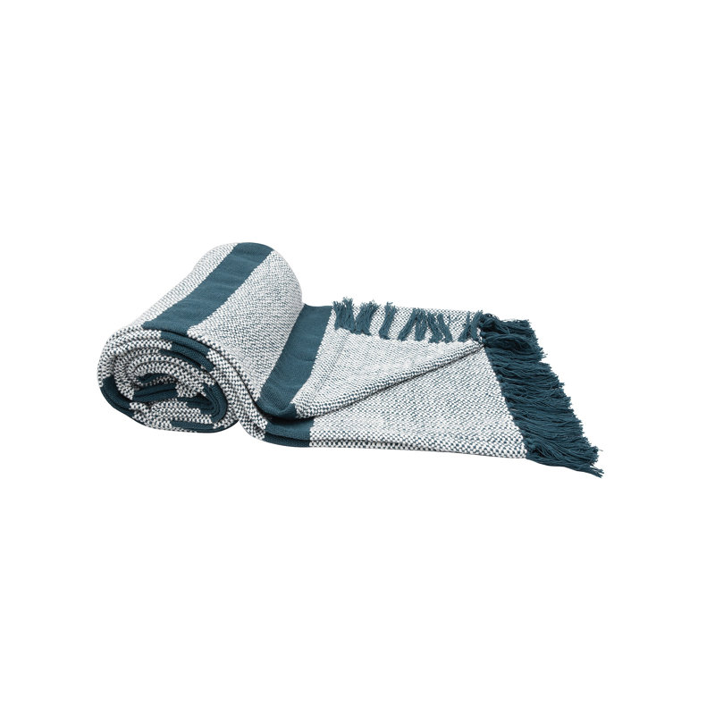 Chandler Hand Woven Throw Blanket, Blue