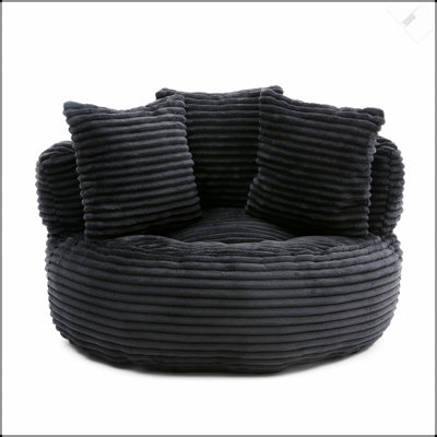 Oversized High Back Bean Bag Couch For Adults And Kids, Corduroy Fabric Large Chair With Filler, Stuffed Big Accent Sofa Lounge Floor Sofa For Gaming,