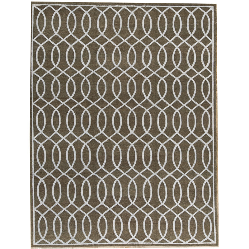 Geometric Area Rug in Gray/Brown