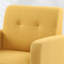 Fauteuil en polyester touffeté l 29,75 po avec pieds en bois massif Almeda-2115832556