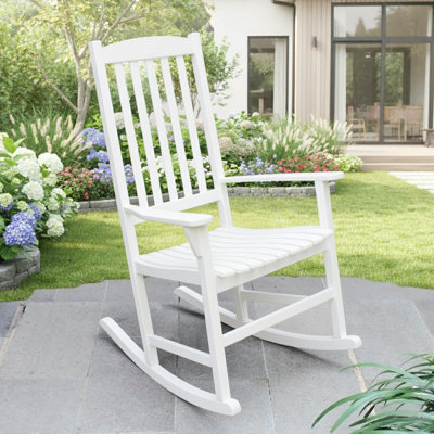 Boulder Mahogany Outdoor Rocking Chair by August Grove