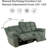 Premium Fabric Reclining Living Room Sofa With Drop Down Table And Cup Holders-410176366