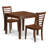 3 Piece Modern Dining Table Set Contains a Square Wooden Table and 2 Dining Room Chairs, 36x36 Inch, Mahogany-1505250889-1554522929