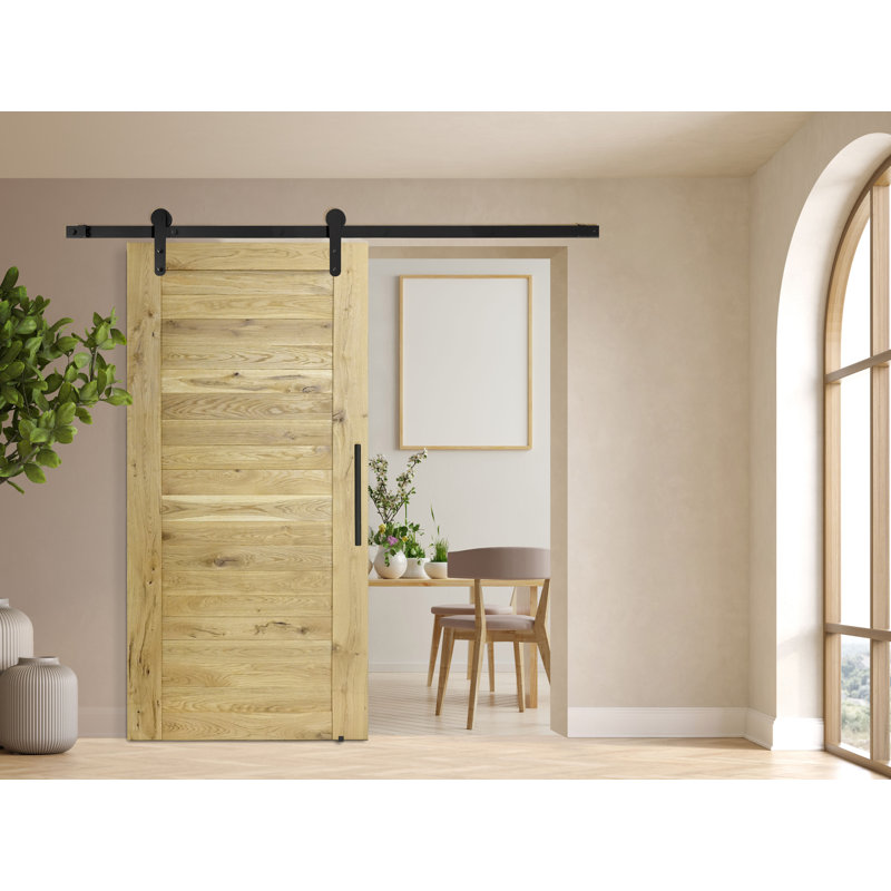 Pinache Solid Oak Barn Door, Natural Oil