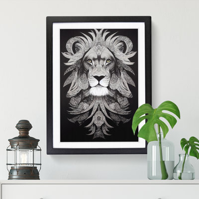 Lion Paisley - Picture Frame Print
