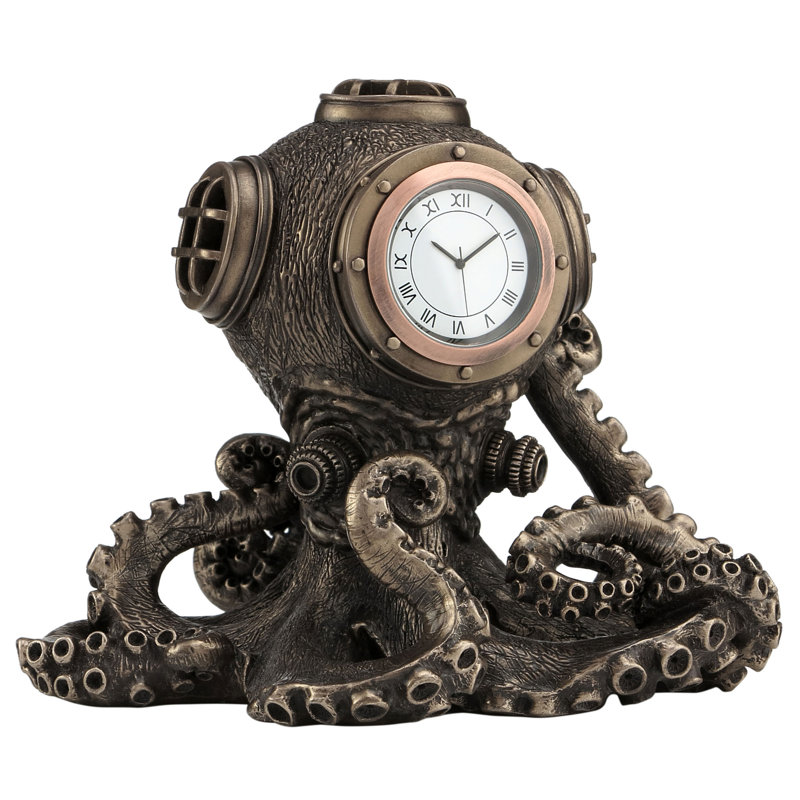 5.91 Clock Bronze Poly Resin