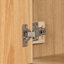 Meuble-lavabo en bois avec tablette réglable, 2 portes à fermeture douce, 4 tiroirs à fermeture douce