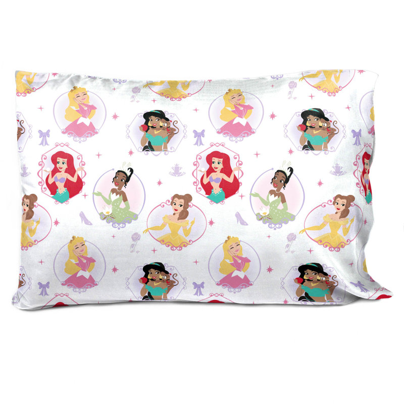 Saturday Park Disney Princess Besties 100% Organic Cotton Sheet Set, Queen Sheet Set with 2 Pillowcases