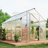 Polycarbonate Greenhouse with Roof Vent, Lockable Door & Ground Nails, Aluminum Walk-in Garden House-118472502-118472505