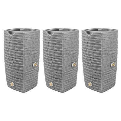 Good Ideas Impressions Riverwalk 50 Gallon Rain Saver, (3 Pack)