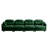 Four-Seater Modular Sectional Couch, Premium Chenille Fabric, 2 Throw Pillows, Tufted Cushion Backrest, Easy Install, Fits Bedrooms And Living Rooms, Green-936731876-936731896