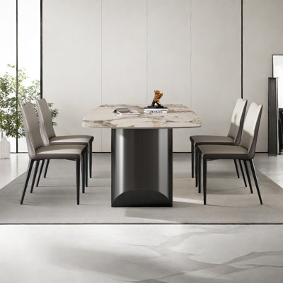 Table de salle à manger simple et luxueuse légère et moderne