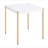 White and Gold Square End Table