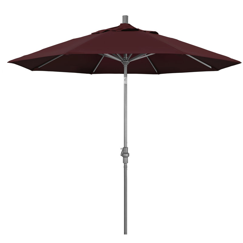 Parasol 9 'Market Sunbrella, Toile Sunbrella® brun baie